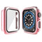 Electroplating PC Single Row Diamond Protective Case with Tempered Glass Film For Apple Watch Series 3 & 2 & 1 42mm(Rose Pink)