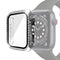 Electroplating PC Single Row Diamond Protective Case with Tempered Glass Film For Apple Watch Series 3 & 2 & 1 42mm(Transparent)