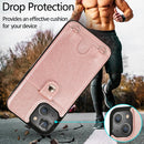 Shockproof PU Leather + TPU Protective Case with Card Slot & Lanyard For iPhone 13 mini(Rose Gold)