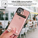 Shockproof PU Leather + TPU Protective Case with Card Slot & Lanyard For iPhone 13 mini(Rose Gold)