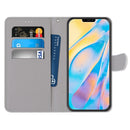 Coloured Drawing Cross Texture Horizontal Flip PU Leather Case with Holder & Card Slots & Wallet & Lanyard For iPhone 13 mini(Frog Kitten)