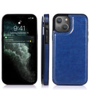 Double Buckle Shockproof PU Protective Case with Card Slots & Holder For iPhone 13(Blue)