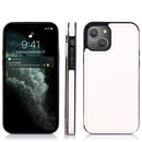 Double Buckle Shockproof PU Protective Case with Card Slots & Holder For iPhone 13(White)