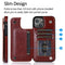 For iPhone 13 mini Double Buckle Shockproof PU Protective Case with Card Slots & Holder For iPhone 13 Mini(Brown)