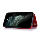 Double Buckle Shockproof PU Protective Case with Card Slots & Holder For iPhone 13 Pro Max(Red)