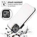Double Buckle Shockproof PU Protective Case with Card Slots & Holder For iPhone 13 Pro Max(White)