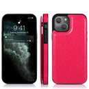 Double Buckle Shockproof PU Protective Case with Card Slots & Holder For iPhone 13 Pro Max(Rose Red)