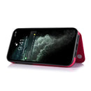 Double Buckle Shockproof PU Protective Case with Card Slots & Holder For iPhone 13 Pro Max(Rose Red)