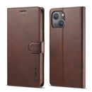 LC.IMEEKE Calf Texture Horizontal Flip Leather Case with Holder & Card Slots & Wallet For iPhone 13(Brown)