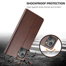 LC.IMEEKE Calf Texture Horizontal Flip Leather Case with Holder & Card Slots & Wallet For iPhone 13(Brown)