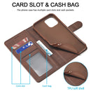 LC.IMEEKE Calf Texture Horizontal Flip Leather Case with Holder & Card Slots & Wallet For iPhone 13(Brown)