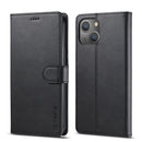 LC.IMEEKE Calf Texture Horizontal Flip Leather Case with Holder & Card Slots & Wallet For iPhone 13(Black)
