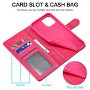 LC.IMEEKE Calf Texture Horizontal Flip Leather Case with Holder & Card Slots & Wallet For iPhone 13(Red)