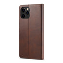 LC.IMEEKE Calf Texture Horizontal Flip Leather Case with Holder & Card Slots & Wallet For iPhone 13 Pro Max(Brown)