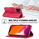 LC.IMEEKE Calf Texture Horizontal Flip Leather Case with Holder & Card Slots & Wallet For iPhone 13 Pro Max(Red)