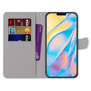 Coloured Drawing Cross Texture Horizontal Flip PU Leather Case with Holder & Card Slots & Wallet & Lanyard For iPhone 13 mini(Leather Shoes Cat)