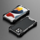 R-JUST AMIRA Shockproof Dustproof Waterproof Metal Protective Case For iPhone 13(Black)