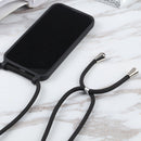 Candy Colors TPU Protective Case with Lanyard For iPhone 13 Pro(Black)