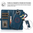 Strong Magnetic Detachable Horizontal Flip Leather Case with Card Slots & Wallet For iPhone 13(Blue)