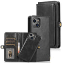 Strong Magnetic Detachable Horizontal Flip Leather Case with Card Slots & Wallet For iPhone 13 Mini(Black)