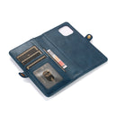 Strong Magnetic Detachable Horizontal Flip Leather Case with Card Slots & Wallet For iPhone 13 Mini(Blue)