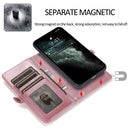 Strong Magnetic Detachable Horizontal Flip Leather Case with Card Slots & Wallet For iPhone 13 Mini(Rose Gold)