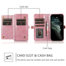 Strong Magnetic Detachable Horizontal Flip Leather Case with Card Slots & Wallet For iPhone 13 Mini(Rose Gold)