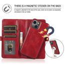 Strong Magnetic Detachable Horizontal Flip Leather Case with Card Slots & Wallet For iPhone 13 Pro(Red)