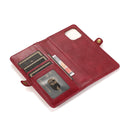 Strong Magnetic Detachable Horizontal Flip Leather Case with Card Slots & Wallet For iPhone 13 Pro(Red)