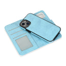Retro 2 in 1 Detachable Horizontal Flip Leather Case with Card Slots & Wallet For iPhone 13(Blue)