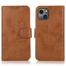 Retro 2 in 1 Detachable Horizontal Flip Leather Case with Card Slots & Wallet For iPhone 13(Brown)