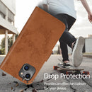 Retro 2 in 1 Detachable Horizontal Flip Leather Case with Card Slots & Wallet For iPhone 13(Brown)