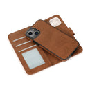 Retro 2 in 1 Detachable Horizontal Flip Leather Case with Card Slots & Wallet For iPhone 13(Brown)