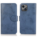 Retro 2 in 1 Detachable Horizontal Flip Leather Case with Card Slots & Wallet For iPhone 13(Dark Blue)
