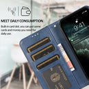 Retro 2 in 1 Detachable Horizontal Flip Leather Case with Card Slots & Wallet For iPhone 13(Dark Blue)