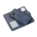 Retro 2 in 1 Detachable Horizontal Flip Leather Case with Card Slots & Wallet For iPhone 13(Dark Blue)