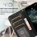 Retro 2 in 1 Detachable Horizontal Flip Leather Case with Card Slots & Wallet For iPhone 13(Black)