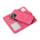 Retro 2 in 1 Detachable Horizontal Flip Leather Case with Card Slots & Wallet For iPhone 13 Pro(Pink)
