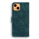 Tiger Embossing Pattern Horizontal Flip Leather Case with Holder & Card Slots & Wallet For iPhone 13 mini(Green)