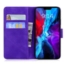 Tiger Embossing Pattern Horizontal Flip Leather Case with Holder & Card Slots & Wallet For iPhone 13(Purple)