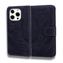 Tiger Embossing Pattern Horizontal Flip Leather Case with Holder & Card Slots & Wallet For iPhone 13 Pro Max(Black)