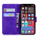 Tiger Embossing Pattern Horizontal Flip Leather Case with Holder & Card Slots & Wallet For iPhone 13 Pro Max(Purple)