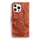 Tiger Embossing Pattern Horizontal Flip Leather Case with Holder & Card Slots & Wallet For iPhone 13 Pro Max(Brown)