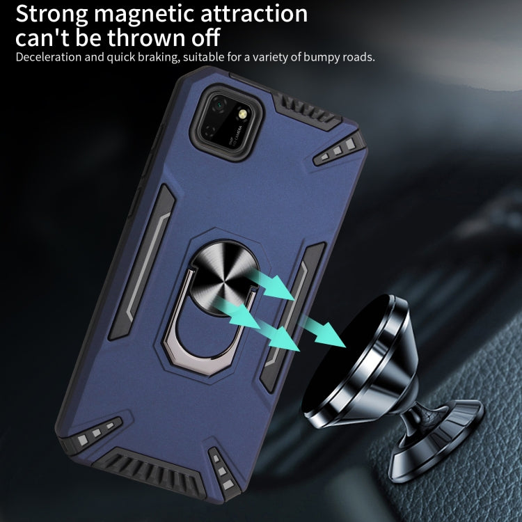 For Huawei Y5p PC + TPU Protective Case with 360 Degrees Rotatable Ring Holder(Red)