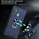 For Tecno Camon 17 PC + TPU Protective Case with 360 Degrees Rotatable Ring Holder(Dark Green)