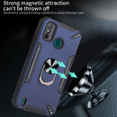 For Tecno Spark 6 Go PC + TPU Protective Case with 360 Degrees Rotatable Ring Holder(Dark Green)