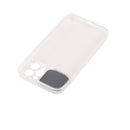 Sliding Camera Cover Design Shockproof TPU Frame + Clear PC Case For iPhone 13 Pro(Black)