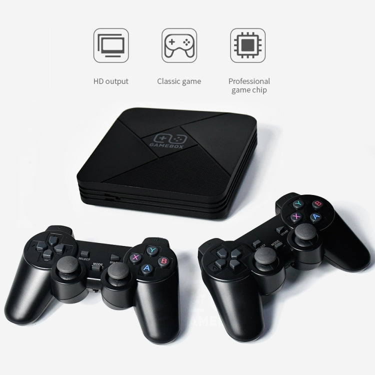 Powkiddy B01 Game Box Home Game Console PSP Emulator with Wired Gamepads, Memory:128GB, US Plug