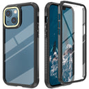 C1 2 in 1 Shockproof TPU + PC Protective Case with PET Screen Protector For iPhone 13 Pro Max(Black)