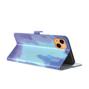 Watercolor Pattern Horizontal Flip Leather Case with Holder & Card Slot & Wallet For iPhone 13(Winter Snow)